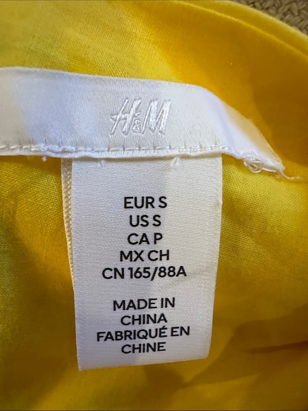 H&M Yellow Floral Off-the-Shoulder Crop Top - Picture 4 of 4